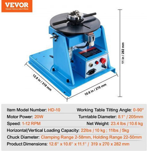 Vevor HJBWJX10KG20A453NV2 Τσοκ Ηλεκτροκόλλησης