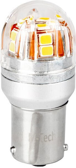 M-Tech Lamps Car PY21W-BAU15s Canbus LED Orange 12-24V 21W 1pcs