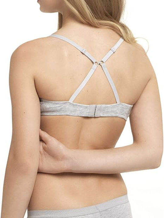 Athletic Athletic Bra with Light Padding without Underwire grey
