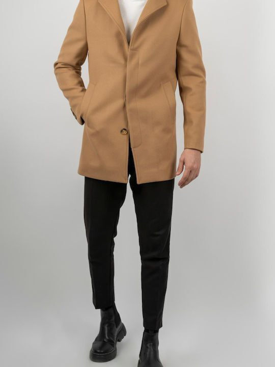 Dezign Men's Half Coat Brown