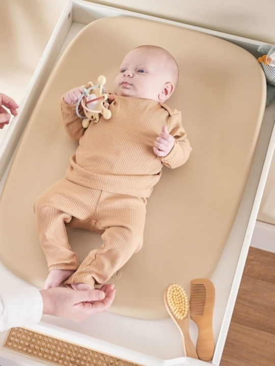Nattou Soft Changing Pad made of Plastic Beige 50x70cm