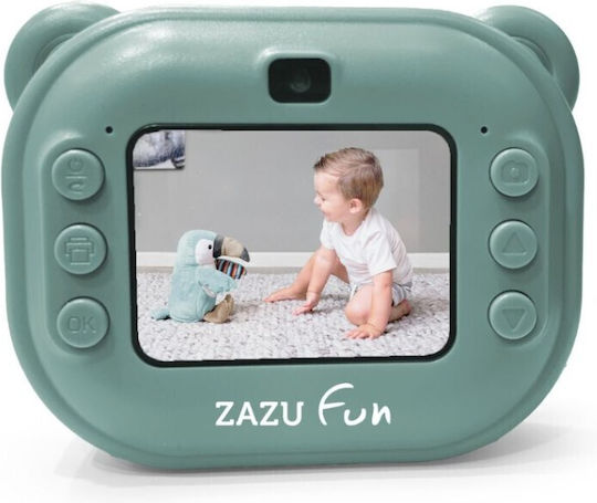 Zazu Fun Kids Camera 48 Mp Instant Printing Hd 1080p Green