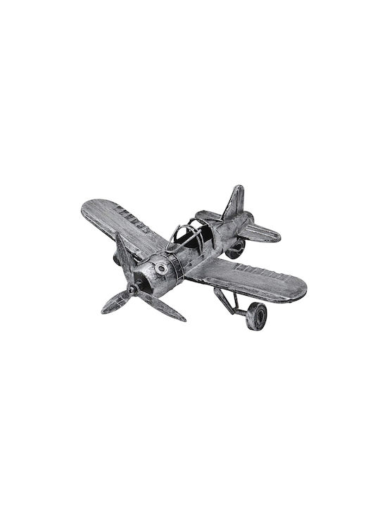 Vintage Metallic Miniature Airplane 20x17x9cm