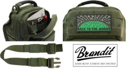 Brandit Us Cooper EDC Sling Military Pouch Chest made of Polyester Woodland Green 8lt