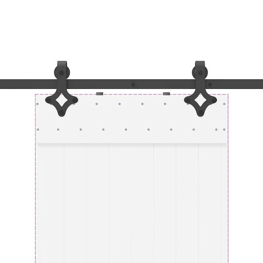 vidaXL Sliding Door Mechanism for Middle Door 213.5cm Black