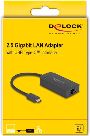DeLock 66046 Αντάπτορας Δικτύου USB-C με Ενσύρματη Σύνδεση Ethernet