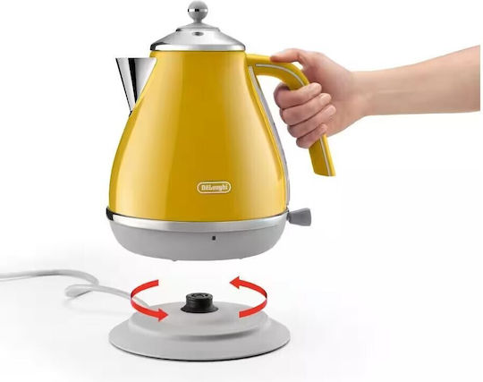 De'Longhi Icona Capitals New York Kettle 1.7lt 2000W Yellow