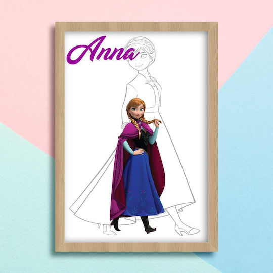 Παιδικό Κάδρο Princess Anna 30x40εκ.