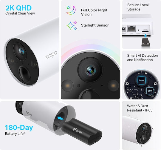 TP-LINK Surveillance System 1 Cameras Wireless Cameras IP 4MP with Control Hub v1