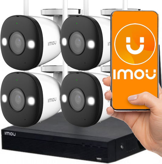 Imou Sistem De Supraveghere Cu 4 Camere Wireless IP 1080p Cu Înregistrator NVR