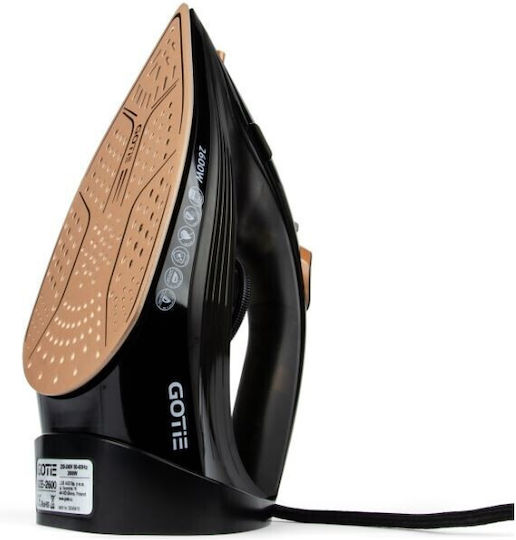 Gotie GZE-2600 Steam Iron 2600W with Ceramic Plate and Continuous Steam Supply 25g/min
