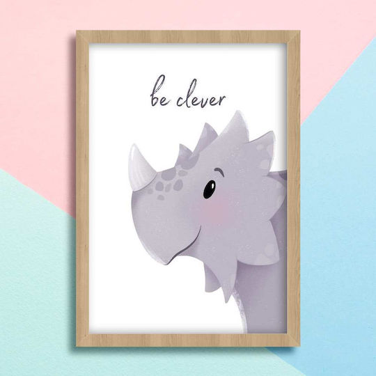 Kinder Wandkunst Mit Dinosaurier Be Clever 21x30cm