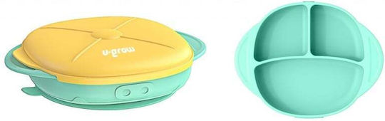 U-Grow Baby Food Plate made of Silicone Yellow