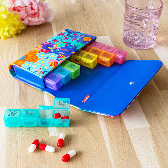 Pill Case Weekly Pylones Pill Box 7 Days Bouquet