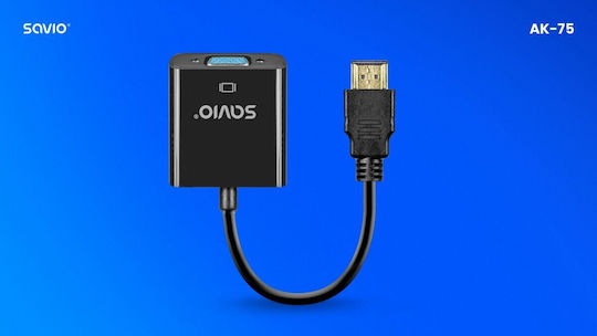 Savio HDMI Male to VGA Female Converter