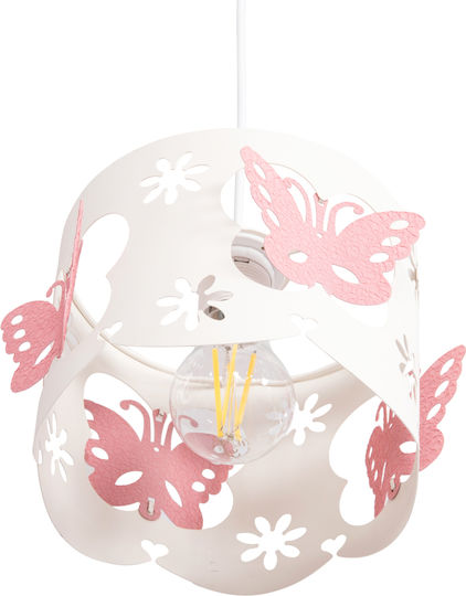 HomeMarkt Leptir Einfaches Licht Kinderdeckenleuchte Deckenleuchte 9W mit Fassung E27 Rosa 23x15cm