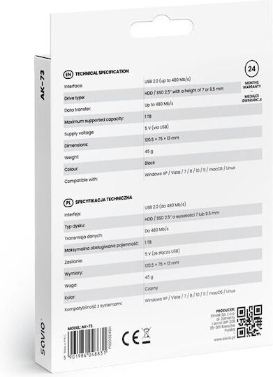 Savio Carcasă pentru unitate de hard disk SATA III