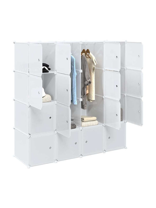 Triple Door Wardrobe White 145.5x46.5x144cm