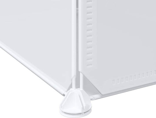 Ușă triplă Dulap de Haine Alb 145.5x46.5x144cm