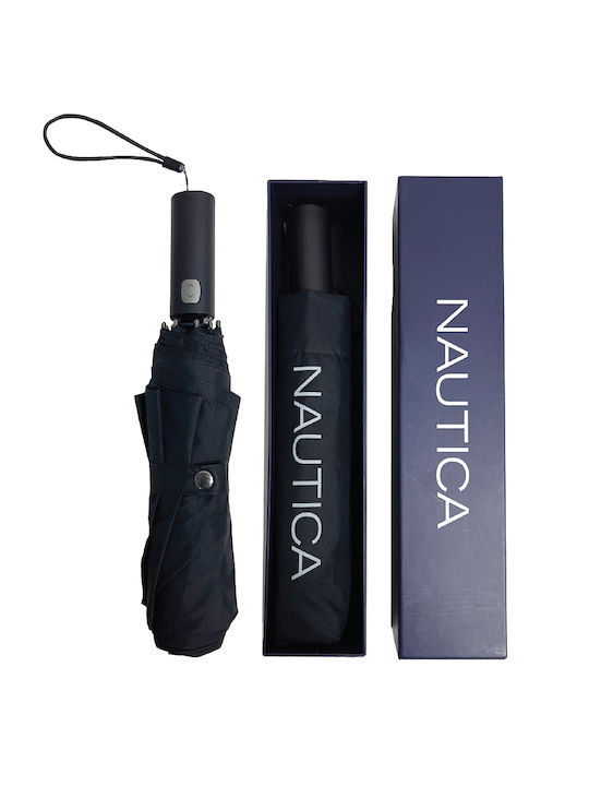 Nautica Windproof Automatic Umbrella Compact Black