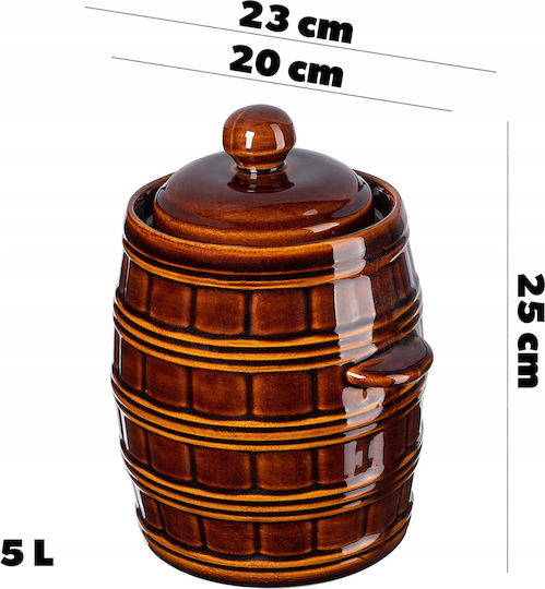 Kadax Vase Allgemeine Verwendung mit Deckel Keramik Braun 4000ml Kadax Vase Allgemeine Verwendung mit Deckel Keramik Braun 4000ml
