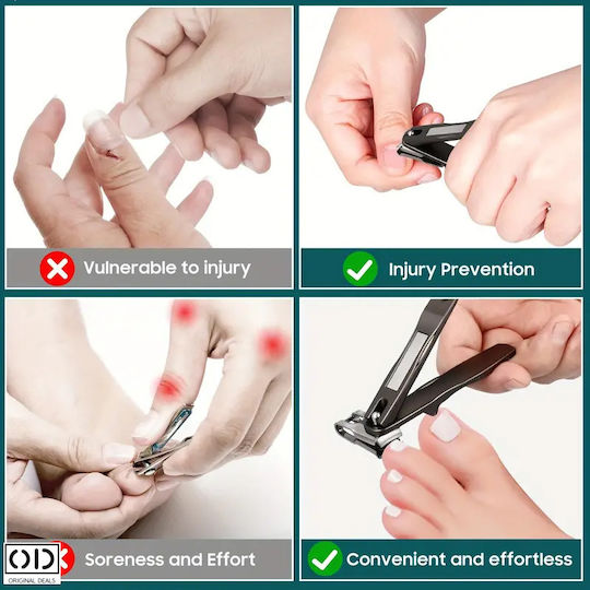 Cleste Profesional pentru Pedichiură Unghii Cap de Tăiere Rotativ 360 de Grade Material Premium Design Manevrabilitate Ușor de Folosit Dimensiune 9.5 X 1.3 Cm Negru Oferte Originale