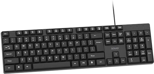 Savio Kb-01 Πληκτρολόγιο Αγγλικό US