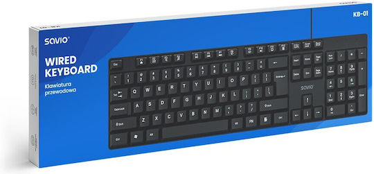 Savio Kb-01 Πληκτρολόγιο Αγγλικό US