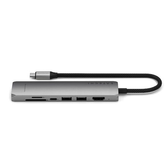 Satechi USB-C Docking Station with HDMI 4K PD Ethernet Gray (ST-P7SM)