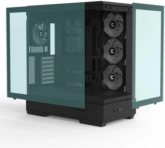 Zalman P50 DS Gaming Midi Tower Κουτί Υπολογιστή με Πλαϊνό Παράθυρο Μαύρο