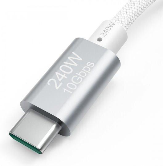 HAMA Regular USB 2.0 Cablu USB-C bărbătesc - USB-C 240W Alb 1.5m (00201724)