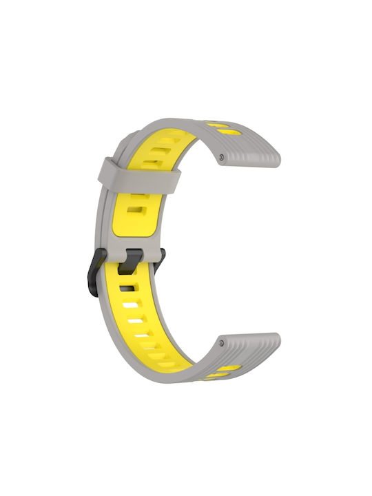 Cataramă Amazfit Gtr 4 Gts 4 Gtr 3 22mm Silicon Bicolor Oțel Inoxidabil Gri Galben