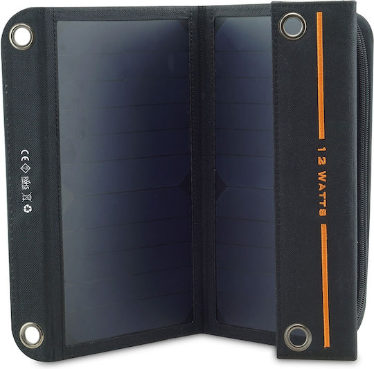 X-Moove Αναδιπλούμενο Ηλιακό Panel Φορτιστής 12W με USB Output (Φορητών Συσκευών)