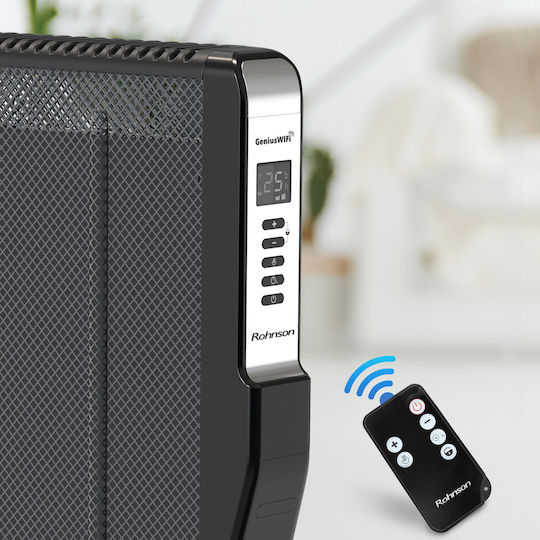 Rohnson Konvektorheizung Boden 2500W Mica mit elektronischem Thermostat und WiFi 64.5x66cm Gray