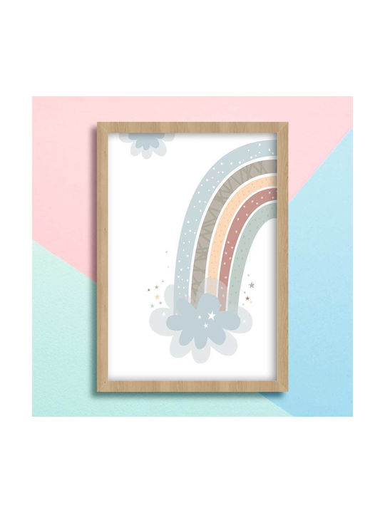 Παιδικό Κάδρο Blue Rainbow 30x40εκ.