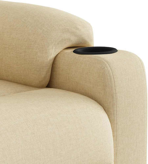 Relax Armchair with Footstool Cream 72x90x99cm