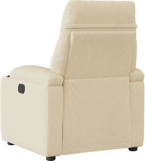Relax Armchair with Footstool Cream 72x90x99cm