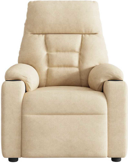 Relaxsessel Friseurwaschbecken mit Fußhocker Cream 72x90x99cm