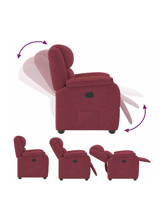 Relaxsessel mit Fußhocker Bordeaux 96x99x102cm