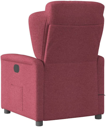 Relaxsessel Friseurwaschbecken mit Fußhocker Bordeaux 78x95x100cm