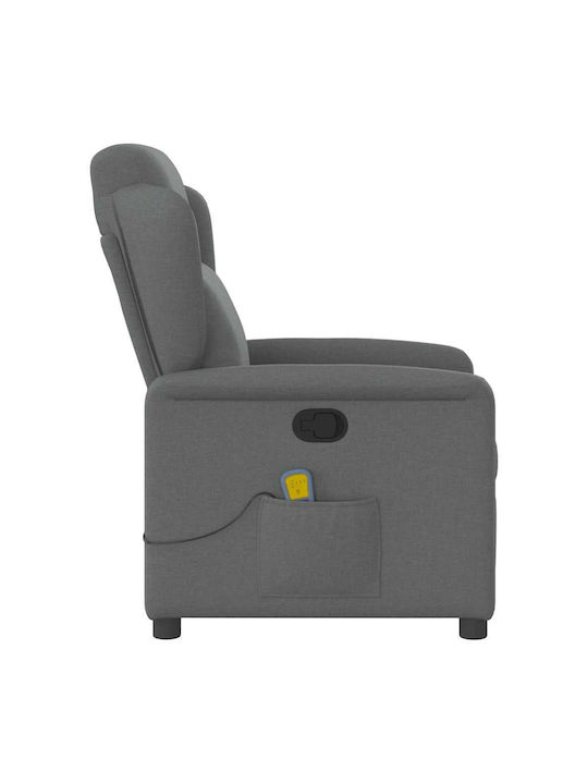 Relax Armchair Massage with Footstool Dark Grey 78x95x100cm