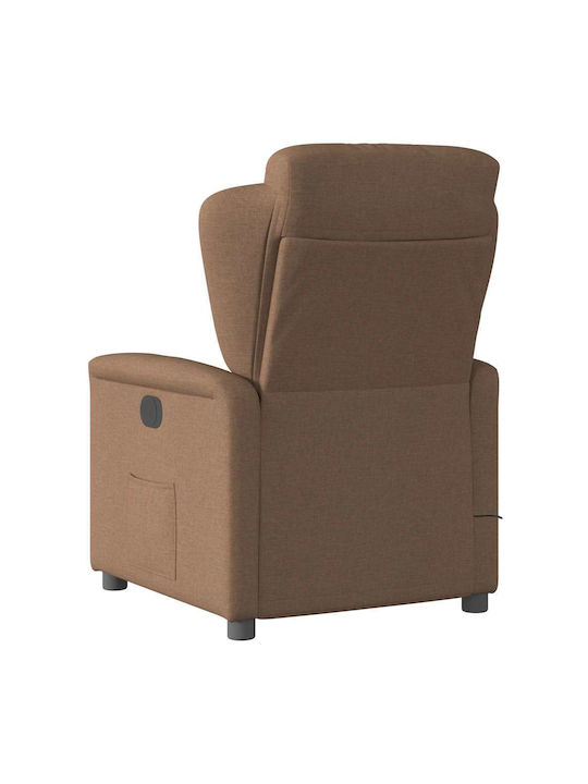 Πολυθρόνα Relax Massage με Υποπόδιο Καφέ 78x95x100cm