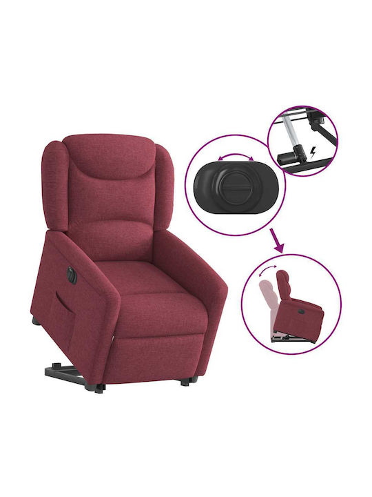 Fotoliu Relax cu Puf Burgundia 78x95x100cm