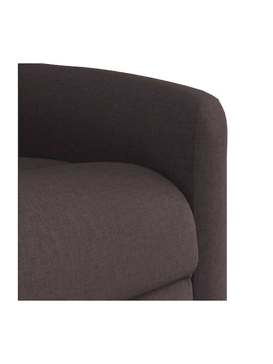 Πολυθρόνα Relax Massage με Υποπόδιο Σκούρο Καφέ 78x95x100cm
