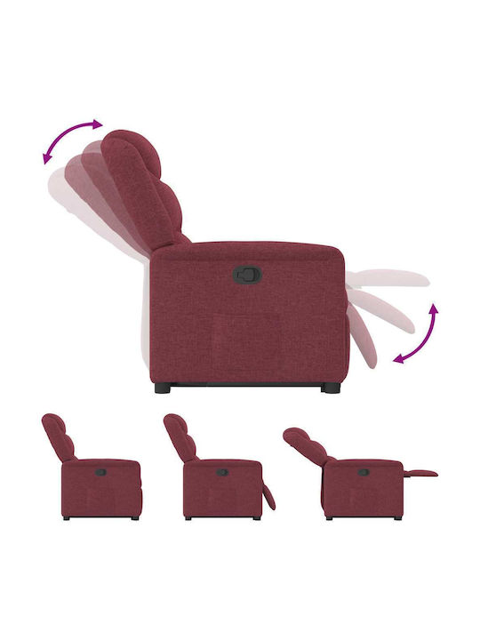 Relaxsessel mit Fußhocker Bordeaux 78x95x100cm