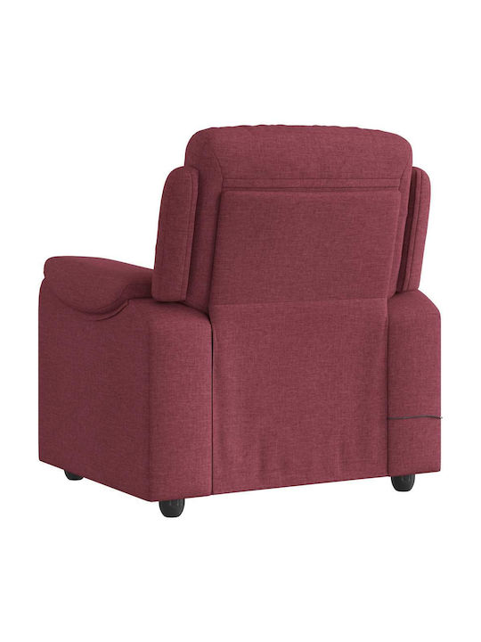 Relax Armchair Massage with Footstool Bordeaux 96x99x102cm