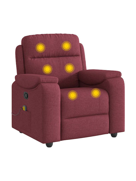 Relax Armchair Massage with Footstool Bordeaux 96x99x102cm