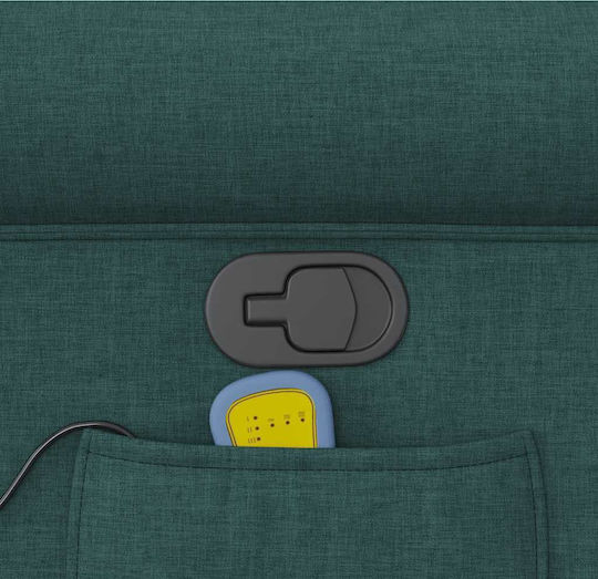 Relax Armchair Massage with Footstool Dark Green 50x59x102.5cm
