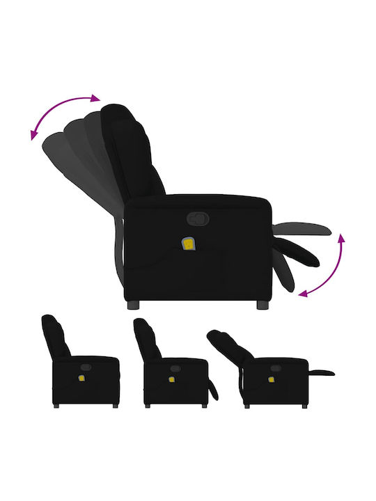 Relaxsessel Friseurwaschbecken mit Fußhocker Black 78x95x100cm