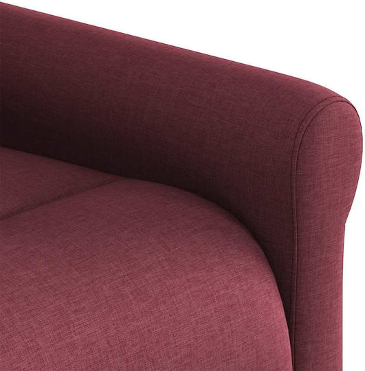 Πολυθρόνα Relax Massage με Υποπόδιο Μπορντό 73x91.5x102.5cm
